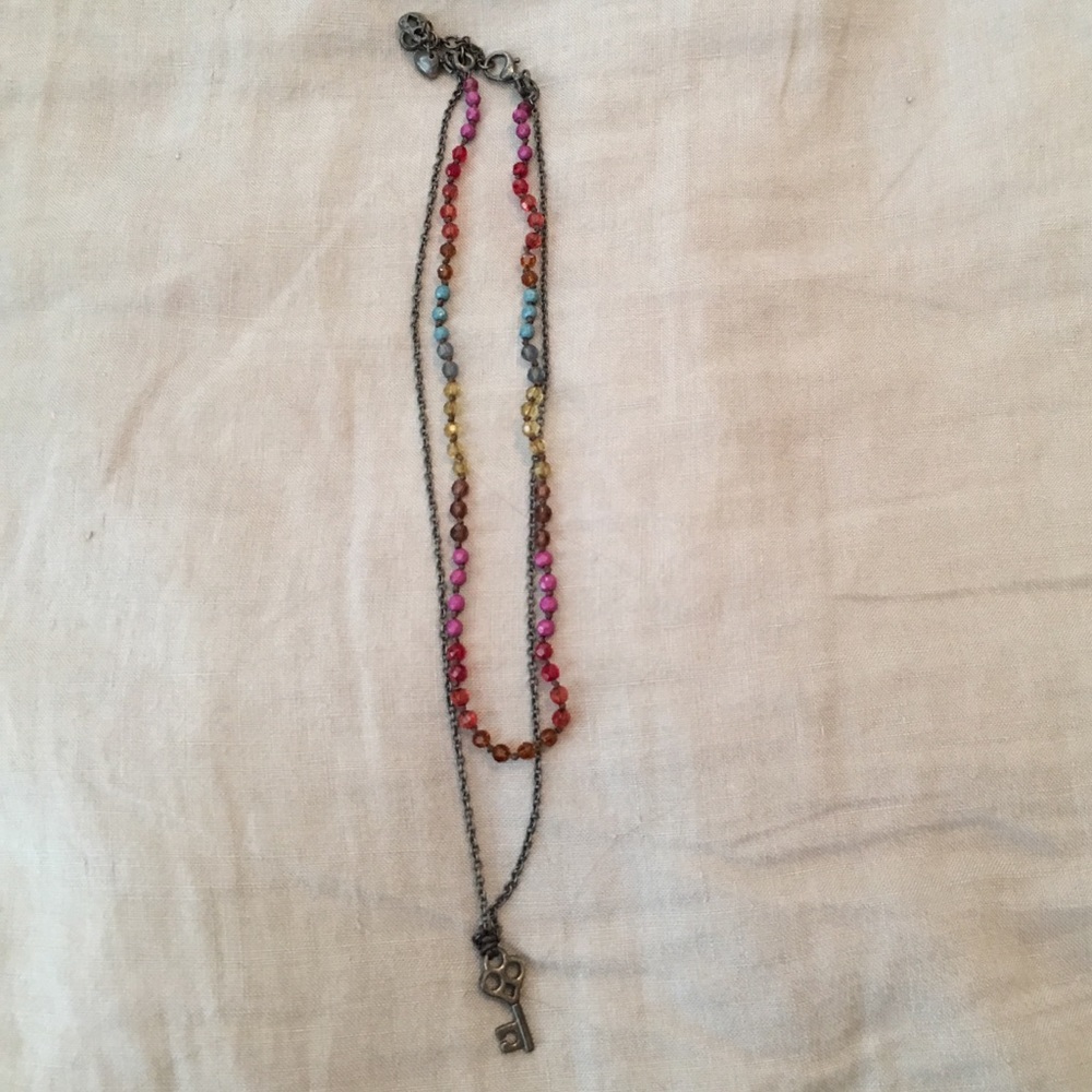 Double stranded necklace by Fossil